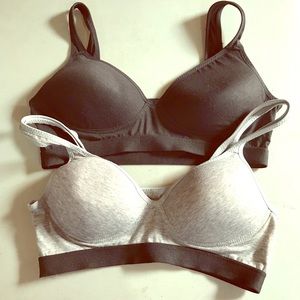 Sports Bras Comfy Padded Small Large Gray Black